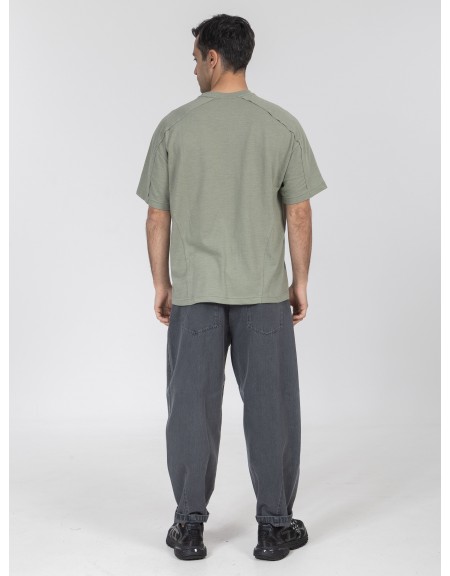 NINETEEN T-shirt K26-1050 Λαδί NINETEEN - 5