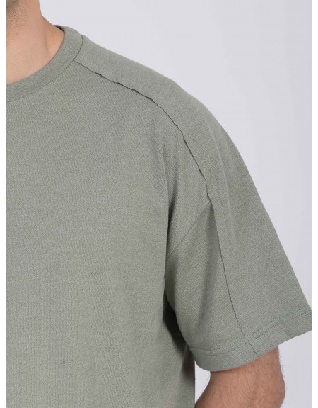 NINETEEN T-shirt K26-1050 Λαδί NINETEEN - 3