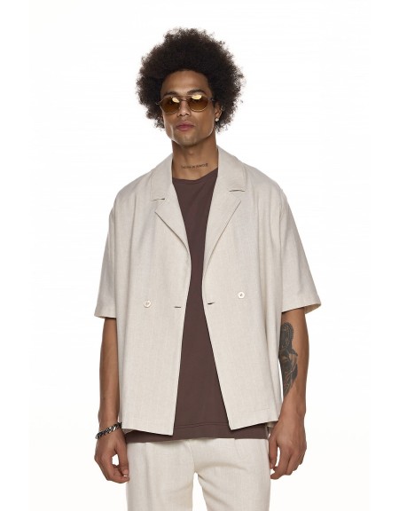 DIVERSE Short sleeve shirt 26046-390-465 Beige DIVERSE - 1