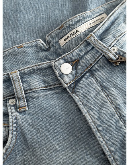 GABBA Jean pants ALEX CROS CROPPED Blue GABBA - 5