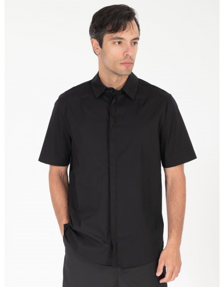NINETEEN Short sleeve shirt K26-1002 Black NINETEEN - 3