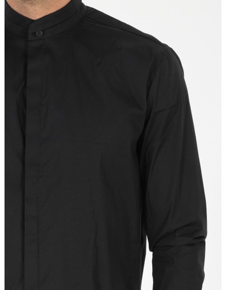 NINETEEN Mao Shirt K26-1085 Black NINETEEN - 3