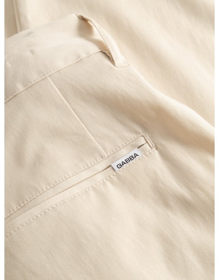 GABBA Pants FIRENZE BOLU CROPPED Ecru GABBA - 7