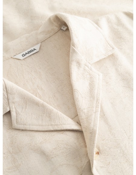 GABBA Short-sleeved shirt JENS OVER RESORT SOFT SS Ecru GABBA - 3
