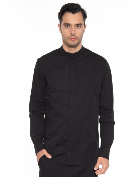 NINETEEN Mao Shirt K26-1004 Black NINETEEN - 1