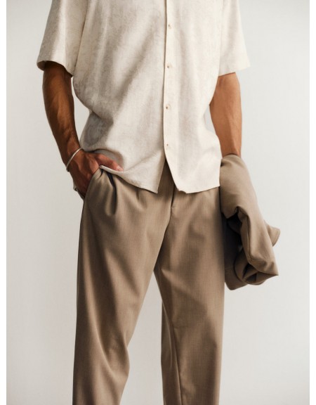 GABBA Short-sleeved shirt JENS OVER RESORT SOFT SS Ecru GABBA - 6