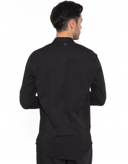 NINETEEN Πουκάμισο mao K26-1004 Μαύρο NINETEEN - 2