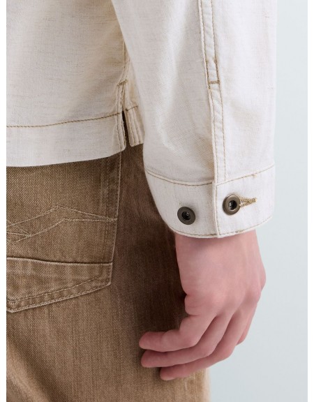 REPLAY Πουκάμισο - Jacket MV864E.000.238 07A Μπεζ REPLAY - 4