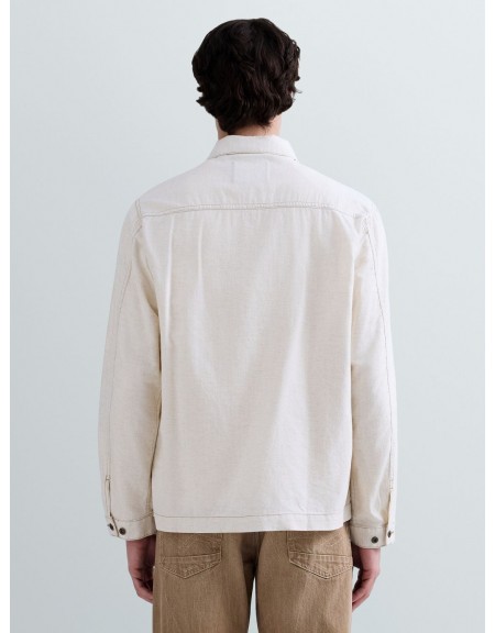 REPLAY Πουκάμισο - Jacket MV864E.000.238 07A Μπεζ REPLAY - 6