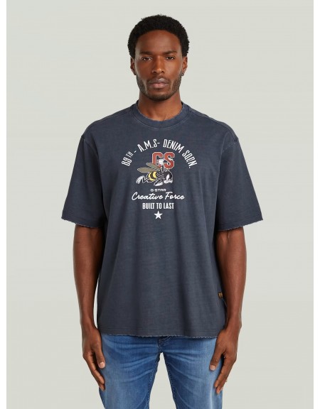 G-STAR RAW T-shirt D29297-E401-D418 FRONT GR ANGRY BEE LOOSE R T Μπλε G-STAR RAW - 1