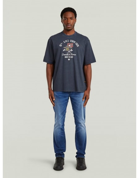 G-STAR RAW T-shirt D29297-E401-D418 FRONT GR ANGRY BEE LOOSE R T Μπλε G-STAR RAW - 4