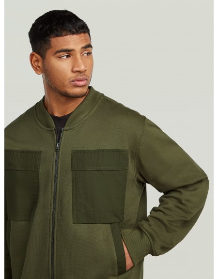 G-STAR RAW Ζακέτα φούτερ D28824-E553-B230 WOVEN MIX SW Λαδί G-STAR RAW - 2