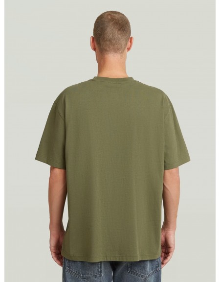 G-STAR RAW T-shirt D28588-D593-H871 RELAXED BASE R T Λαδί G-STAR RAW - 2