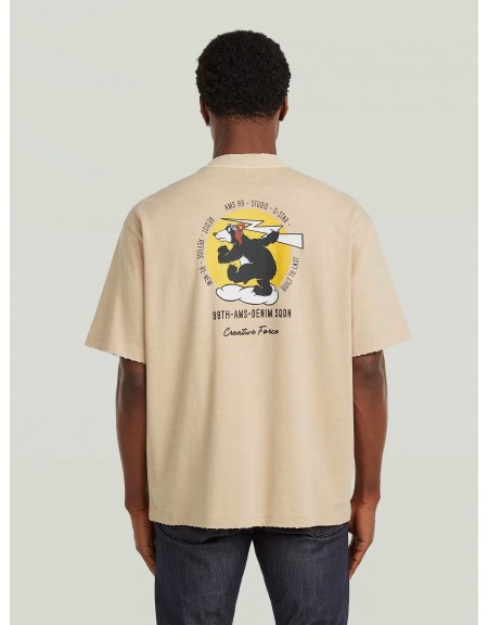 G-STAR RAW T-shirt D28605-E401-H970 BACK GR LOOSE R T Beige G-STAR RAW - 4