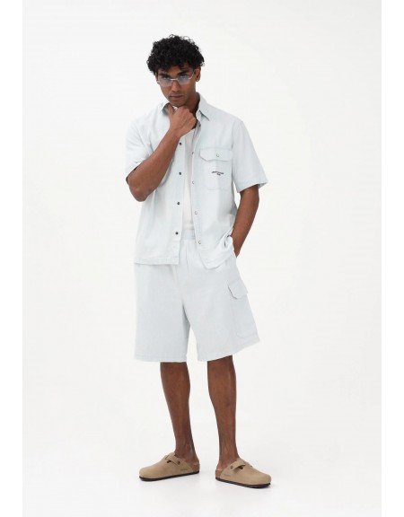 ARMANI EXCHANGE Βερμούδα Jean cargo XM002810AF22638 Γαλάζιο - Λευκό Armani Exchange - 3