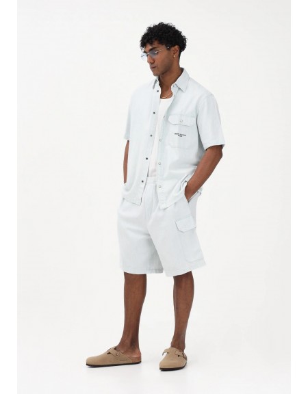 ARMANI EXCHANGE Βερμούδα Jean cargo XM002810AF22638 Γαλάζιο - Λευκό Armani Exchange - 4