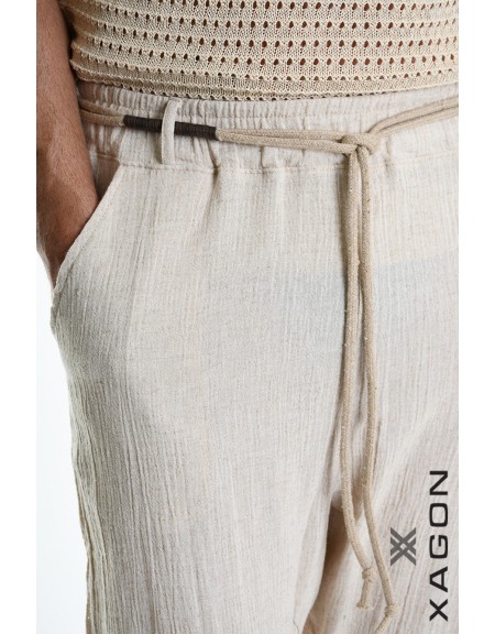 XAGON MAN Παντελόνι 2JX2713 Μπεζ XAGON MAN - 4