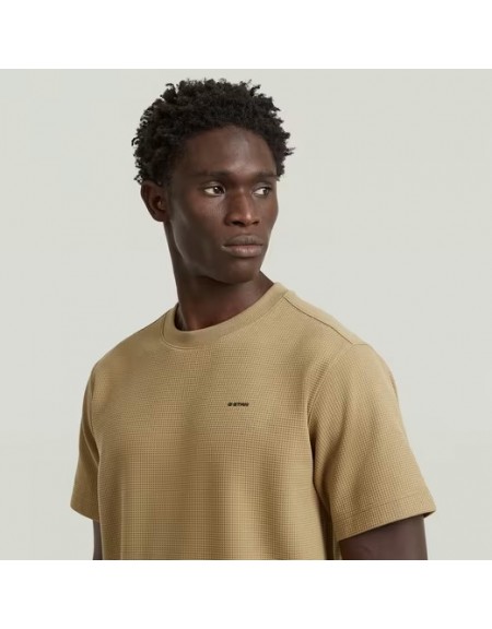 G-STAR RAW T-shirt D28609-E383-B444 TRUE REGULAR STRUCTURED R T Μπεζ - Καφέ G-STAR RAW - 3