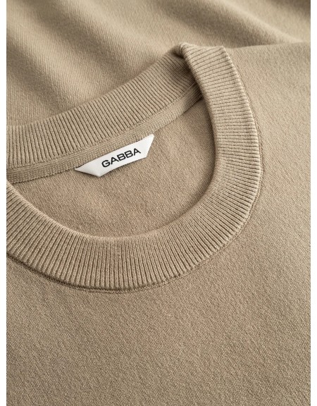 GABBA Knitted blouse ADRIEL O-NECK LUME LS Beige GABBA - 4