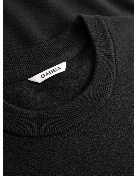GABBA Knitted blouse ADRIEL O-NECK LUME LS Black GABBA - 6