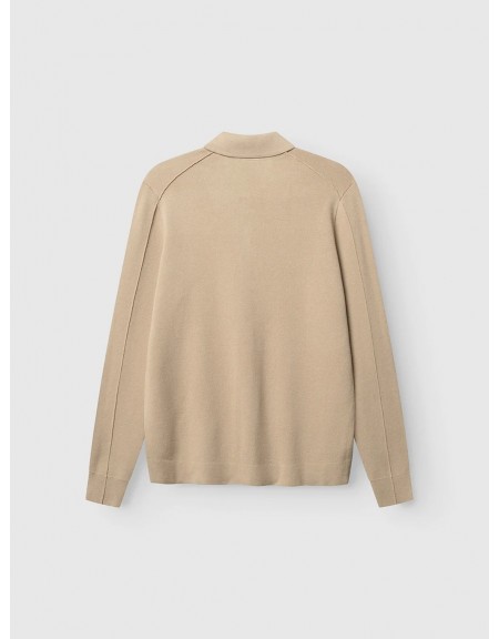 GABBA Knitted blouse ADRIEL HALF ZIP LUME LS Beige GABBA - 2