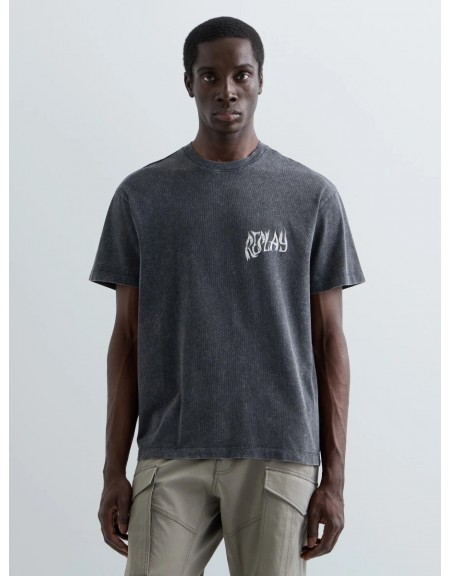 REPLAY T-shirt M12BF.000.7242KG C072 Γκρι - Ανθρακί REPLAY - 1