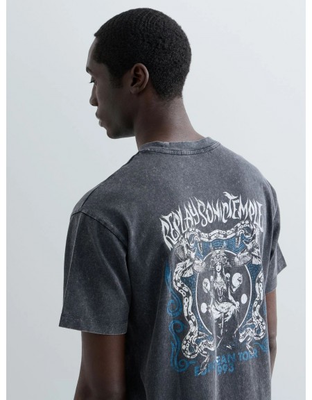REPLAY T-shirt M12BF.000.7242KG C072 Γκρι - Ανθρακί REPLAY - 3
