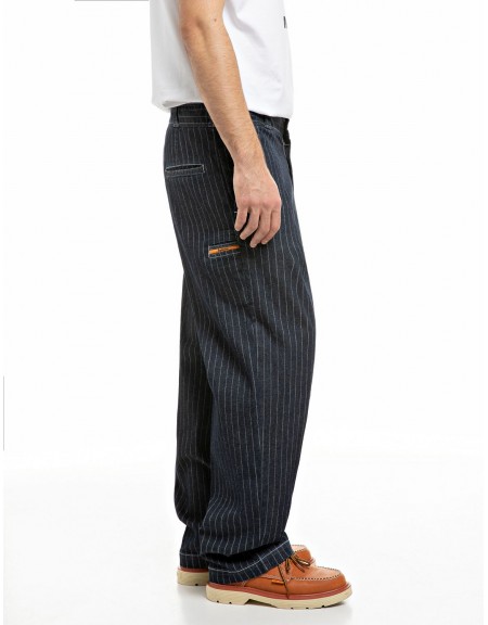 REPLAY INC Striped pants KU1009.000.139 D04 WAIST Blue REPLAY - 3