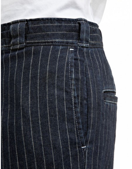 REPLAY INC Striped pants KU1009.000.139 D04 WAIST Blue REPLAY - 8