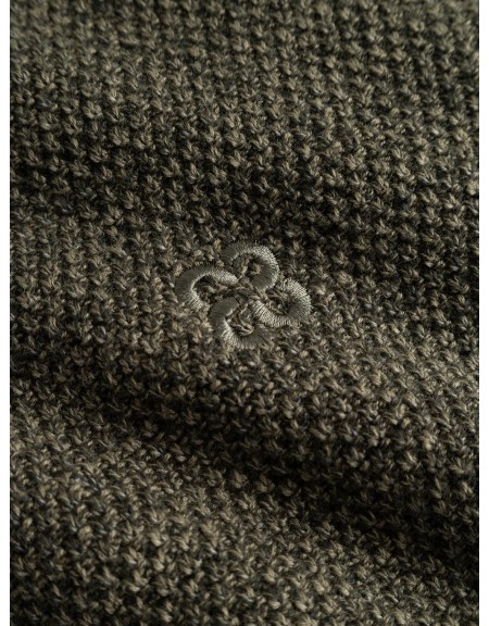 GABBA Knitted LAMIX CORO HALF LS Cropped Top Khaki GABBA - 4