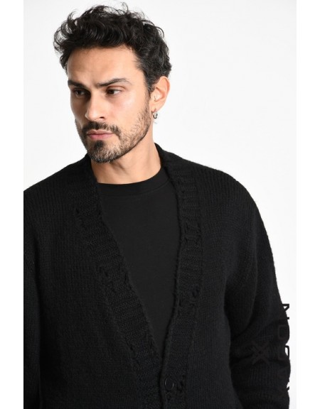 XAGON MAN Ζακέτα πλεκτή 2KOTTUC Μαύρο XAGON MAN - 5