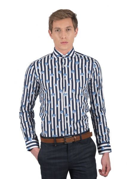 GUARDAROBA shirt PG-600/2746 white-blue