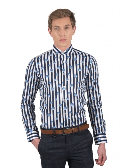 GUARDAROBA shirt PG-600/2746 white-blue
