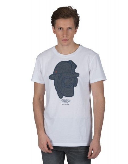 G-STAR RAW t-shirt GRAPHIC 10 R T D14671-B353-110 λευκό