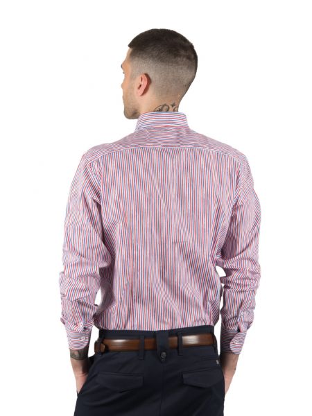BESILENT MAN shirt BSCA0153 blue-red