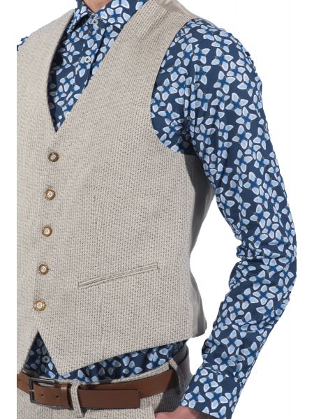 BESILENT MAN vest BSPC0022 beige