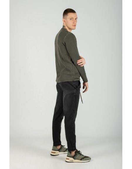 GABBA μπλούζα STURM KNIT P4536 ανθρακί GABBA - 4