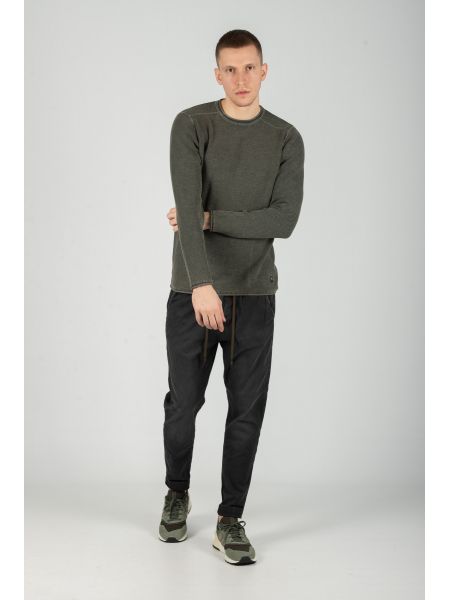 GABBA μπλούζα STURM KNIT P4536 ανθρακί GABBA - 2