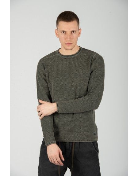GABBA μπλούζα STURM KNIT P4536 ανθρακί GABBA - 3