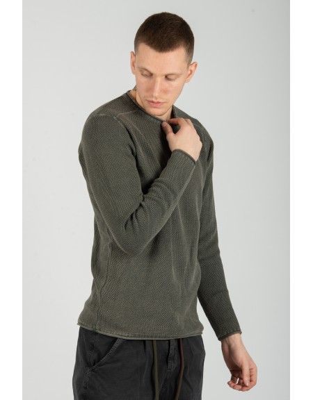 GABBA μπλούζα STURM KNIT P4536 ανθρακί GABBA - 1