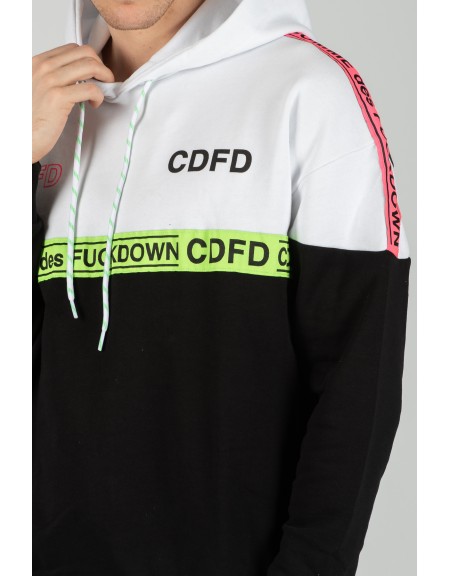 COMME DES FUCKDOWN φούτερ CDFU740 λευκό-μαύρο COMME DES FUCKDOWN - 4