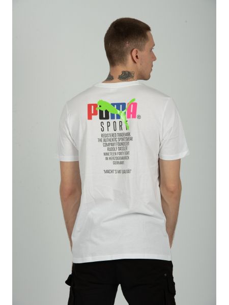 PUMA t-shirt GRAPHIC TEE TFS 597167 52 λευκό PUMA - 2