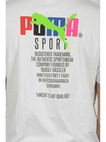 PUMA t-shirt GRAPHIC TEE TFS 597167 52 λευκό PUMA - 5