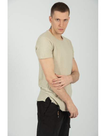 XAGON MAN t-shirt VUZ440 μπεζ XAGON MAN - 3