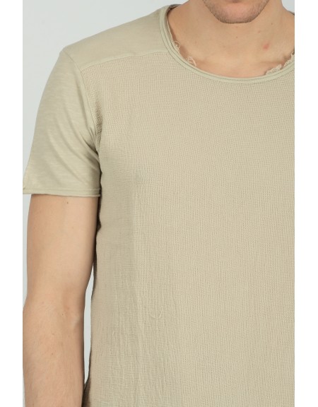 XAGON MAN t-shirt VUZ440 μπεζ XAGON MAN - 5