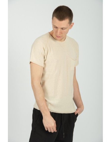 XAGON MAN t-shirt D12501 μπεζ XAGON MAN - 1