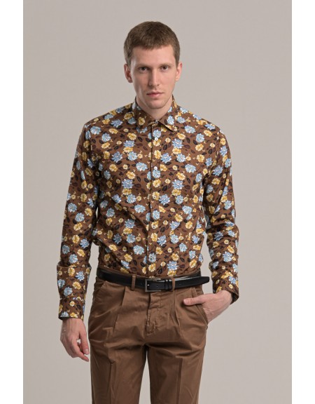 GUARDAROBA shirt GU-600/102 brown GUARDAROBA - 1