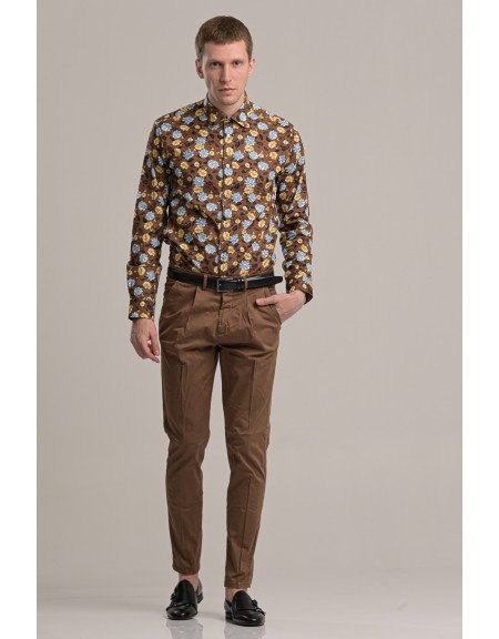 GUARDAROBA shirt GU-600/102 brown GUARDAROBA - 4