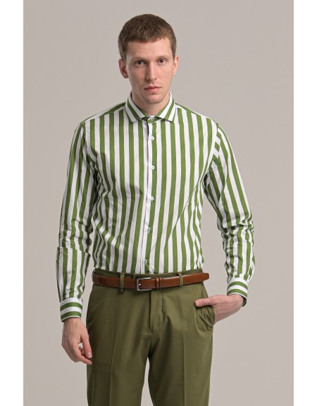 GUARDAROBA shirt GU-400/01 white-green GUARDAROBA - 1