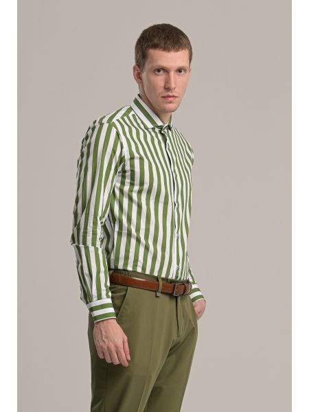 GUARDAROBA shirt GU-400/01 white-green GUARDAROBA - 3